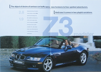 BMW Automobil Prospekt Typ Z 3 Roadster USA 2.1996  bmw-op961