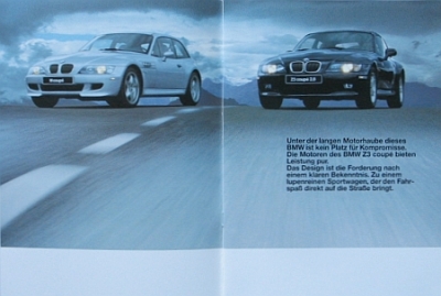 BMW Automobil Prospekt Typ Z 3 Coupe 2.8 2.1998  bmw-op982