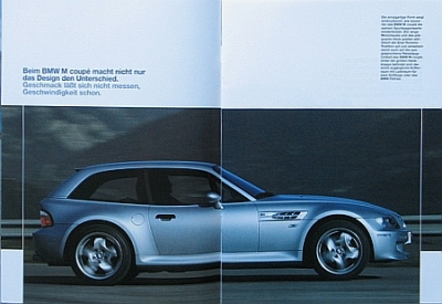 Preview: BMW Automobil Prospekt Typ Z 3 Coupe 2.8 2.1998  bmw-op982 Preview: BMW Automobil Prospekt Typ Z 3 Coupe 2.8 2.1998  bmw-op982