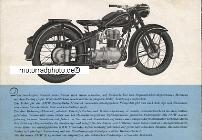Preview: BMW Motorrad Prospekt  Typ R 25 4 Seiten 1950 bmw-p50