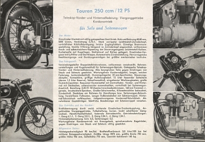 Preview: BMW Motorrad Prospekt  Typ R 25 4 Seiten 1950 bmw-p50