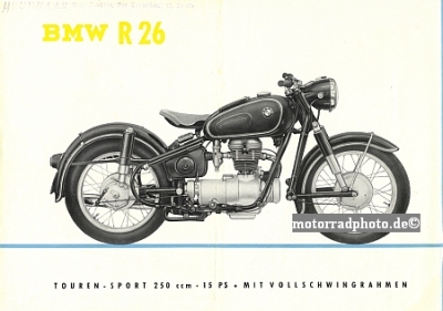 Preview: BMW Motorrad Prospekt  R26 6 Seiten 1960   bmw-p60-2