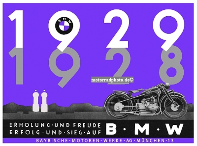 BMW Motorcycle Poster Layout 1929   bmw-po10