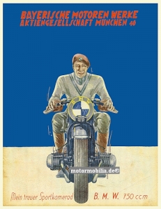 BMW Motorcycle  Poster  Layout 1929