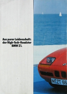 BMW Automobil Prospekt  Typ Z 1 6 Seiten  2.1987 bmw-z1-op87