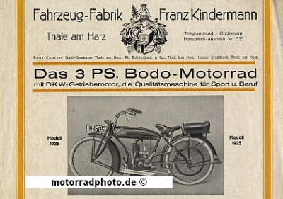 Preview: Bodo Motorrad Prospekt 4 Seiten 1925   bod-p25