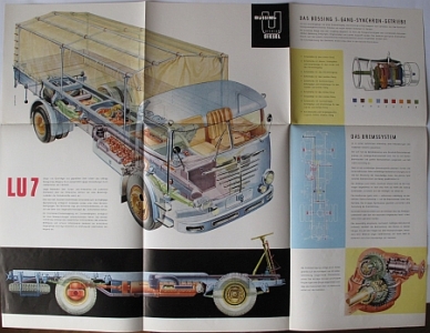 Preview: Buessing Lastwagen Prospekt  12 Seiten Typ LU 7  1956   bues-4.56