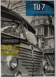 Büssing Bus Brochure  6 Sides Typ TU 7  1956   bues-56.2