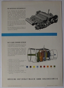 Preview: Buessing Bus Prospekt  6 Seiten Typ TU 7  1956   bues-56.2