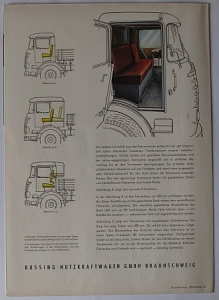 Buessing Lastwagen Prospekt  6 Seiten Typ LU 11  1955   bues-9.55-2