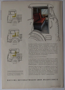 Preview: Buessing Lastwagen Prospekt  6 Seiten Typ LU 11  1955   bues-9.55-2