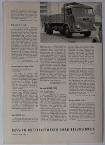 Preview: Buessing Lastwagen Presseberichte   Typ 7500 U  2.1955   bues-55.3