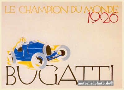 Bugatti Automobil Plakat Entwurf 1926 bug-po04-26