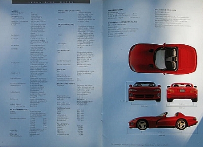 Preview: Chrysler Automobil Prospekt Typ Viper 11.1994 chry-op94 Preview: Chrysler Automobil Prospekt Typ Viper 11.1994 chry-op94