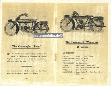 Preview: The Connaught Motorrad Katalog 1915