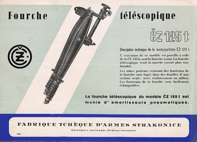 Preview: CZ Motorrad Prospektblatt  Typ 125 t   1948  cz-p48