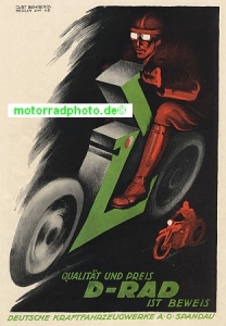 D-Rad Motorcycle Poster Motiv 1925   dr-po03