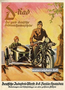 D-RAD Motorcycle Poster Motiv appx. 1926  dr-po05