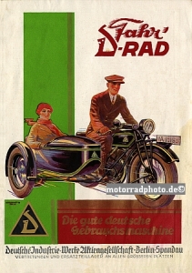 D-RAD Motorcycle Poster Motiv appx. 1928  dr-po08