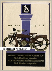 D-RAD Motorrad Plakat Motiv M 23  1924  dr-po09