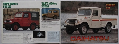 Preview: Daihatsu Taft 4x4  F20LV  Brochure  6 Sides 1974   dai-op74D