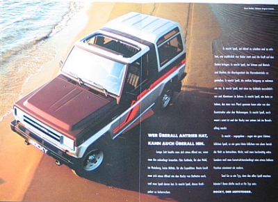 Daihatsu Rocky Brochure 20 Pages 1987 dai-r-op87