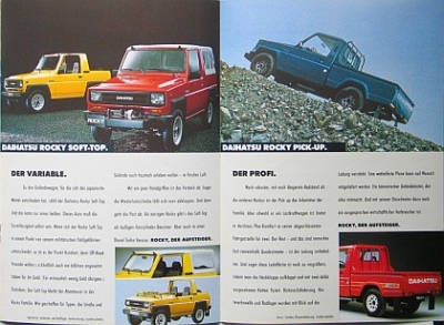 Preview: Daihatsu Rocky Brochure 20 Pages 1987 dai-r-op87