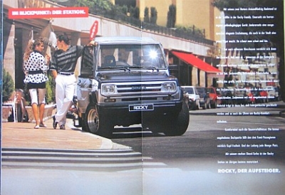 Preview: Daihatsu Rocky Brochure 18 Pages 1.1988 dai-r-op88