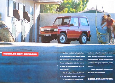 Daihatsu Rocky Brochure 18 Pages 1.1988 dai-r-op88