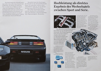 Datsun/Nissan Automobil Prospekt Typ 300 ZX Twin Turbo 9.1989  dat-op891