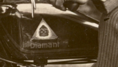Preview: Diamant Motorrad Foto 350 ccm sv Kuehne-Motor 1928  dia-f04