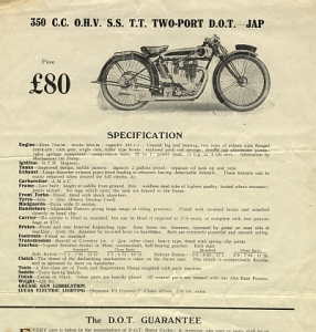 Preview: DOT Motorrad Prospekt  4 Seiten  1926 dot-p26