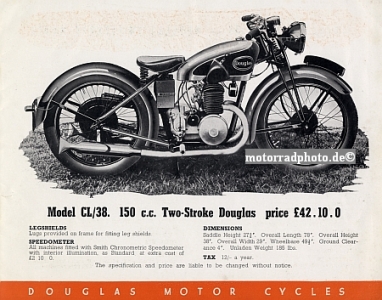 Preview: Douglas Motorrad Prospekt  12 Seiten 1938 dou-p38