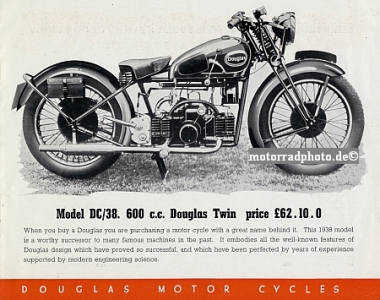 Preview: Douglas Motorrad Prospekt  12 Seiten 1938 dou-p38