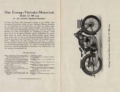 Preview: Ermag Motorrad Prospekt  Typ U 500 4 Seiten  1928 ermag-p28 Preview: Ermag Motorrad Prospekt  Typ U 500 4 Seiten  1928 ermag-p28