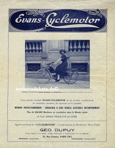 Preview: Evans Cyclomotor Leichtmotorrad Prospektblatt  2 Seiten 1922 ev-p22 Preview: Evans Cyclomotor Leichtmotorrad Prospektblatt  2 Seiten 1922 ev-p22