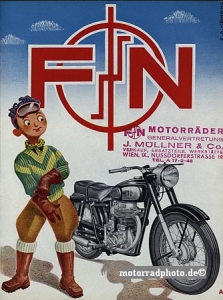 FN Motorrad Prospekt 8 Seiten 1954 fn-p54