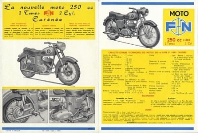 Preview: FN Motorcycle Brochure 12 Sides Models 1954     fn-p54-2