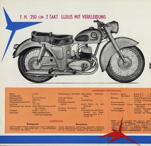 Preview: FN Motorcycle Brochure 8  Pages 1958 fn-p58