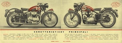 Gilera Motorrad Prospekt 4 Seiten 1948 gile-p48