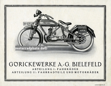 Göricke Motorrad Plakat  250ccm Kardan 1924   gö-po01