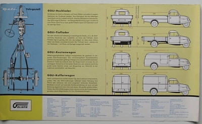 Preview: Goliath Lieferwagen Goli Prospekt  6 Seiten 1957   gol-op57