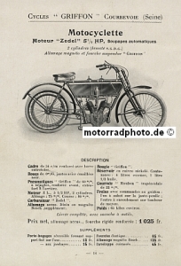 Preview: Griffon Motorrad + Fahrrad Prospekt 28 Seiten 1912   gri-p12