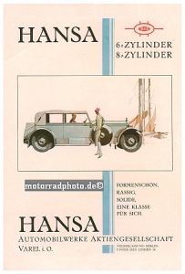 Hansa Automobil Plakat  Entwurf 1930 han-po03