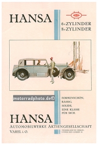 Hansa Automobil Plakat  Entwurf 1930 han-po03