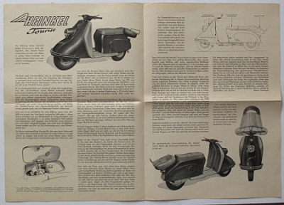 Preview: Heinkel Roller Prospekt/ Testbericht  Typ 103-A1 1958  hein-op58