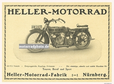 Heller Motorrad Plakat um 1924  hel-po01