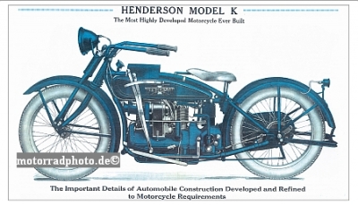 Henderson Motorrad Plakat Modell K   1928  hen-po01