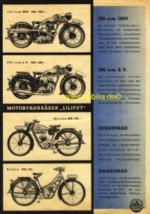Preview: Hercules Motorrad Prospektblatt + Preisliste   1936  her-p36