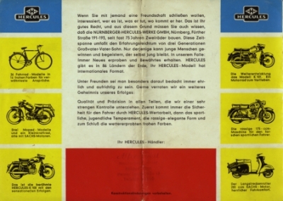 Preview: Hercules Moped Prospekt Typ 220/220L 1964  her-p64